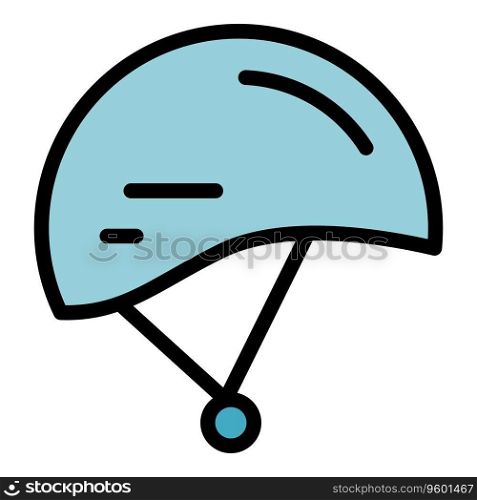 Rope park helmet icon outline vector. Sport adventure. Climb tree color flat. Rope park helmet icon vector flat