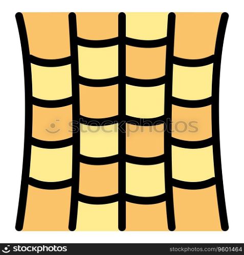 Rope park net icon outline vector. Sport adventure. Extreme climb color flat. Rope park net icon vector flat