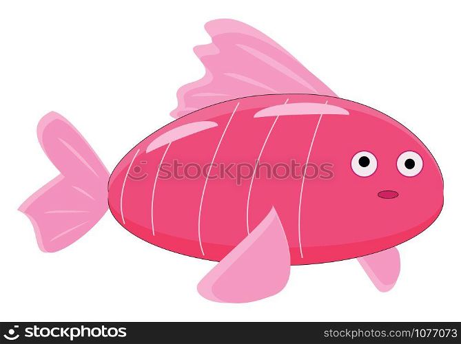 Rose fish, illustration, vector on white background.