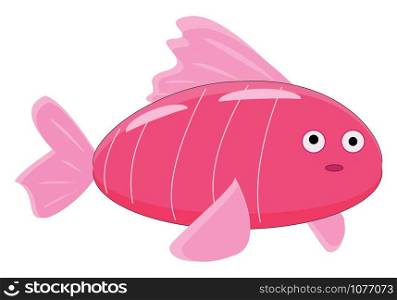 Rose fish, illustration, vector on white background.