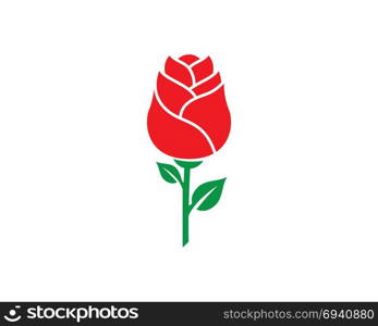 Rose flower Logo. Rose flower Logo Template