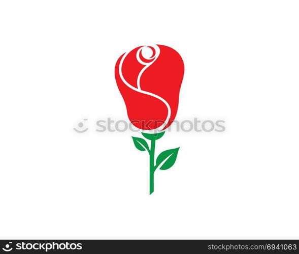 Rose flower Logo. Rose flower Logo Template