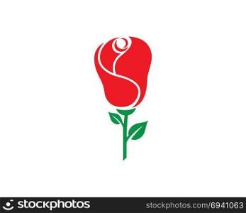 Rose flower Logo. Rose flower Logo Template