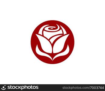 Rose flower Logo Template icon vector illustration design