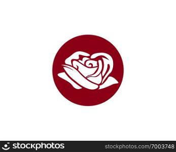 Rose flower Logo Template icon vector illustration design