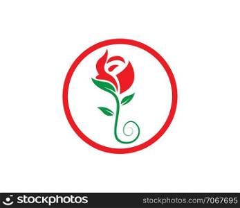 Rose flower Logo Template illustration