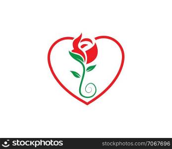 Rose flower Logo Template illustration