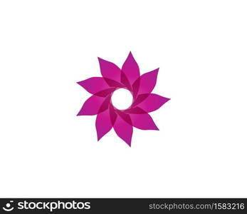 Rose flower Logo Template vector icon illustration