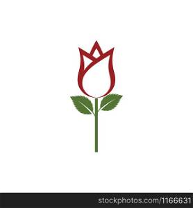 Rose flower logo template vector illustration