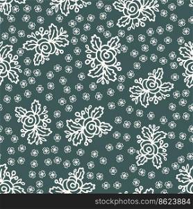 Rose flower simple pattern for background and textile design. Simply floral green seamless pattern for textile or design background , cute roses and little flower