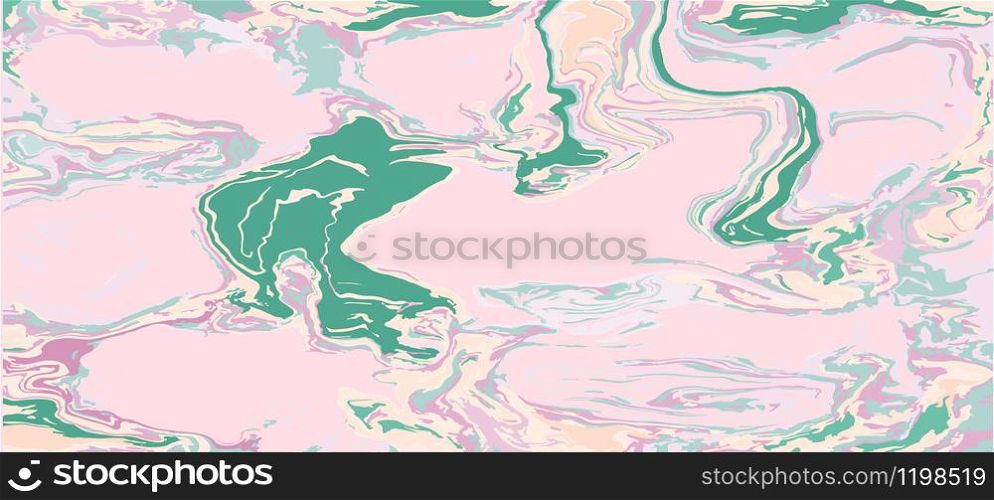 Rose gold and turquoise marble swirls texture background. Overlay luxury gold distress grain. For wallpapers, banners, posters, cards, invitations, design covers, presentation. Vector illustration.. Rose gold and turquoise marble swirls texture background.