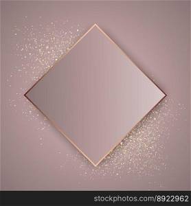 Rose gold glitter background vector image