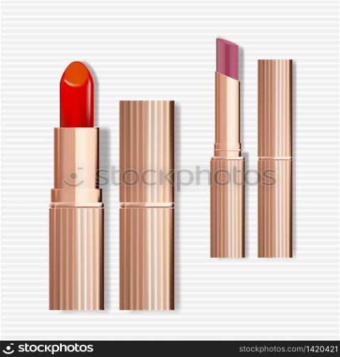Rose Gold Lipstick Packaging with Ultra Slim Version
