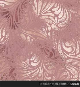 Rose gold. Vector decorative background with imitation of foiling. Background for the design of invitations, covers, sales, cards. Rose gold. Vector decorative background with imitation of foiling