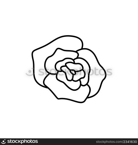 Rose line icon