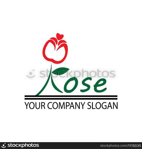 rose logo vector