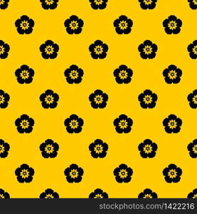 Rose of Sharon, korean national flower pattern seamless vector repeat geometric yellow for any design. Rose of Sharon, korean flower pattern vector