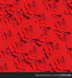 Rose seamless pattern. Seamless texture of bright red roses. Seamless roses pattern.