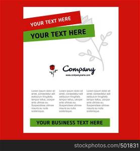 Rose Title Page Design for Company profile ,annual report, presentations, leaflet, Brochure Vector Background