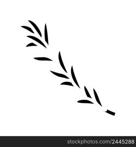 rosemary branch glyph icon vector. rosemary branch sign. isolated contour symbol black illustration. rosemary branch glyph icon vector illustration