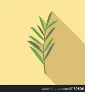Rosemary branch icon flat vector. Herb plant. Green leaf. Rosemary branch icon flat vector. Herb plant
