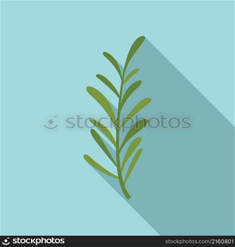 Rosemary herb icon flat vector. Green plant. Leaf branch. Rosemary herb icon flat vector. Green plant