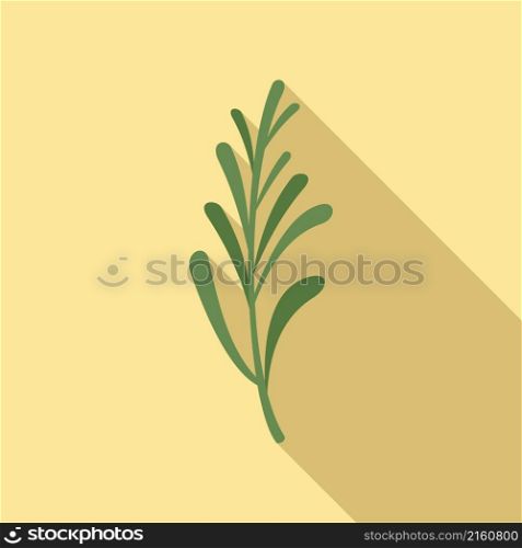 Rosemary icon flat vector. Herb plant. Branch leaf. Rosemary icon flat vector. Herb plant