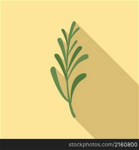 Rosemary icon flat vector. Herb plant. Branch leaf. Rosemary icon flat vector. Herb plant