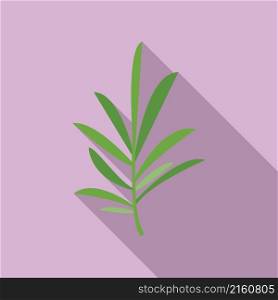 Rosemary leaf icon flat vector. Herb plant. Botanical flower. Rosemary leaf icon flat vector. Herb plant