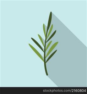 Rosemary leaf icon flat vector. Leaves plant. Green food. Rosemary leaf icon flat vector. Leaves plant