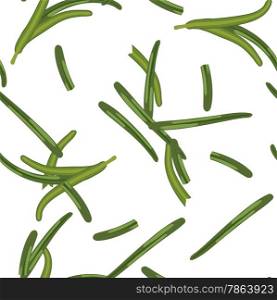 Rosemary Leaves Seamless Pattern. Flat Style Design.