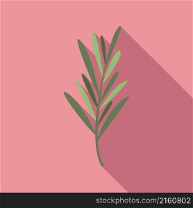 Rosemary plant icon flat vector. Herb leaf. Green herbal. Rosemary plant icon flat vector. Herb leaf