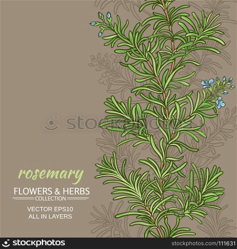 rosemary vector background. rosemary vertical vector pattern on color background