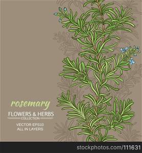 rosemary vector background. rosemary vertical vector pattern on color background