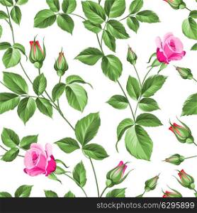 Roses flower background of red fashion rose for your design. Vector illustration.