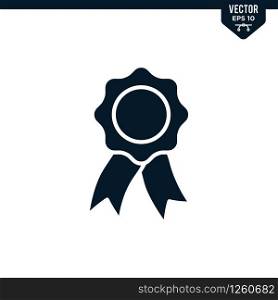 Rosette icon collection in glyph style, solid color vector
