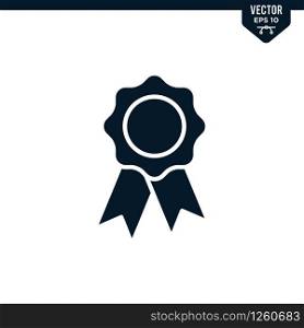 Rosette icon collection in glyph style, solid color vector