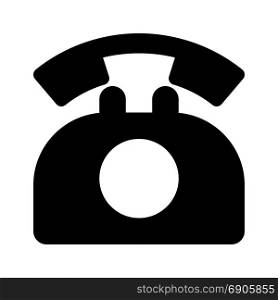 rotary phone, icon on isolated background
