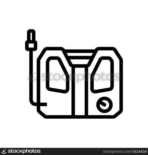 rotary screw air compressor icon vector. rotary screw air compressor sign. isolated contour symbol illustration. rotary screw air compressor icon vector outline illustration