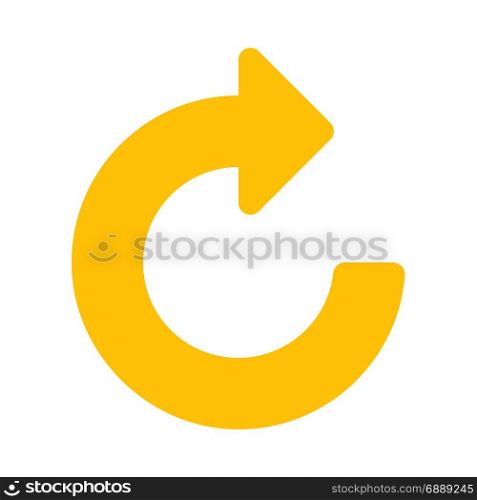 rotate right arrow, icon on isolated background