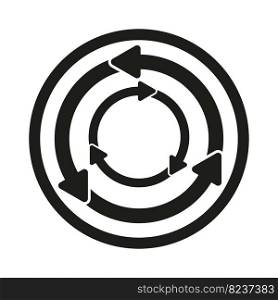 Rotating arrows. Concentric, radial, and circular arrow element. Cycle-cyclical cursor, pointer icon. Vector illustration. EPS 10.. Rotating arrows. Concentric, radial, and circular arrow element. Cycle-cyclical cursor, pointer icon. Vector illustration.
