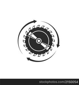 rotating circular saw blade vector illustration design template