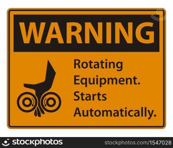 Rotating Equipment.Starts Automatically Symbol Sign Isolate on White Background,Vector Illustration