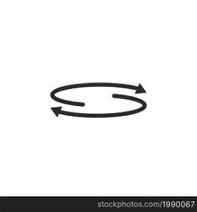 rotation arrow element for stirring sign symbol icon vector design template