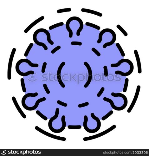 Rotavirus icon. Outline rotavirus vector icon color flat isolated. Rotavirus icon color outline vector