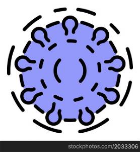 Rotavirus icon. Outline rotavirus vector icon color flat isolated. Rotavirus icon color outline vector