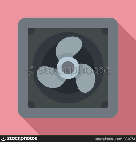 Rotor blade fan icon. Flat illustration of rotor blade fan vector icon for web design. Rotor blade fan icon, flat style