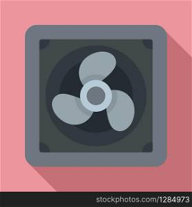 Rotor blade fan icon. Flat illustration of rotor blade fan vector icon for web design. Rotor blade fan icon, flat style