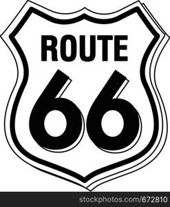 rouate 66 highway vector illustration eps 10 sign black
