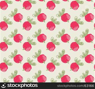 Rough sketched pink berries .Hand drawn with ink and marker brush seamless background.Ethnic design.